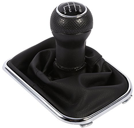 Reminnbor schaltknauf 4 + pomello 4 + Pomello del cambio, pomello del cambio a 5 marce Pomello del cambio Gaitor Boot Black Antipolvere Sostituzione del coperchio
