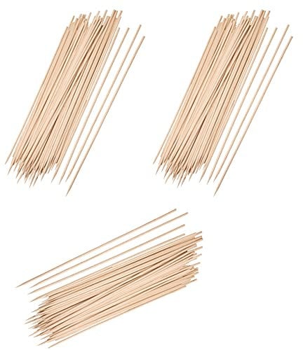 WESTCRAFT Schaschlikspieße Holz 25cm / Ø3mm Grillspieße - Holzspieße aus Bambus zum Grillen und Kochen (300)