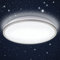 B.K.Licht - LED Deckenlampe mit Sternenhimmel, indirektes Licht, neutralweiße Lichtfarbe, LED Deckenleuchte, LED Lampe, Wohnzimmerlampe, Schlafzimmerlampe, Küchenlampe, 28x4,2 cm, Silberfarbig