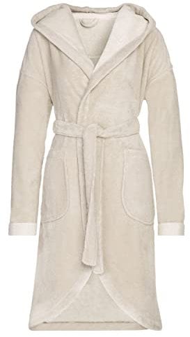 Vossen Bademäntel Damen Kurzmantel mit Kapuze Runa stone/ivory - 0002 XL