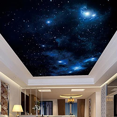 HDHGKYY 3D Wohnzimmer Tapete schöne Sternenhimmel Decke Wandbild Moderne Wohnzimmer Schlafzimmer Deckendekoration Tapete