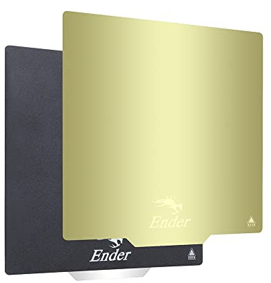 Upgrade Creality Ender 3 V2 235 x 235 mm Doppelseitige Federstahl-Bauplatte PEI Strukturierte Pulverbeschichtung + PEI Smooth Sticker für Ender 3 Pro 3S, Ender 5, 5S und Ender5 Pro 3D-Drucker