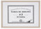 Marco de Diploma A3 Decoración 29,7 x 42CM con lámina de metacrilato (Madera Blanca)