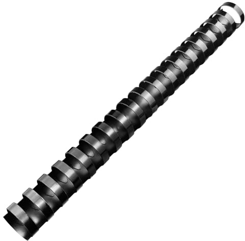 TOTiyea 19 Ring Plastic Binding Combs,1 Inch Diameter,200 Sheet Capacity, Letter Size, Black Comb Binding Spines (10 Pack)