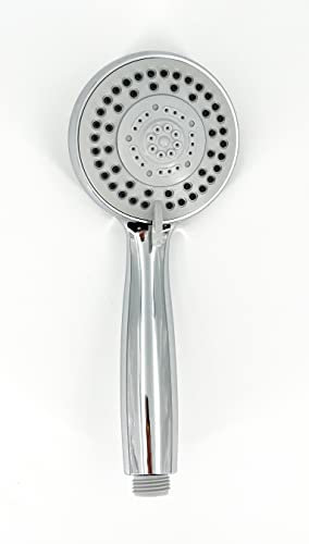 ADOB klassische Design Handbrause Duschbrause stabil und robust Ø 100 mm, 5 Strahlarten, Antikalknoppen, nach neuster Trinkwassernorm, 40153