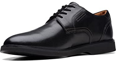 Clarks Herren Malwood Lace Oxford, Black Leather, 42 EU