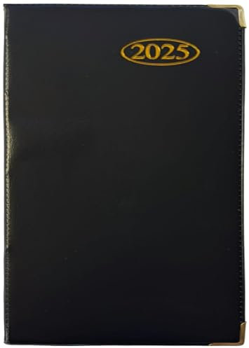 Taschenkalender 2023 – Wochenansicht – weicher Vinyl-Einband – Schwarz, Blau oder Rot (Schwarz)