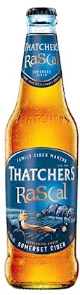 12 x Thatchers Rascal 0,5l- Refreshing Amber Somerset Cider mit 4,5% Vol. - Apfelwein aus Großbritannien