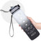 AEX Sports Water Bottle 1L - 1 Litre Water Bottle with Straw - Motivational and Leak Proof Water Bottle - Gym and Cycling Water Bottle - BPA Free Water Bottle for Men and Women (White-Black)