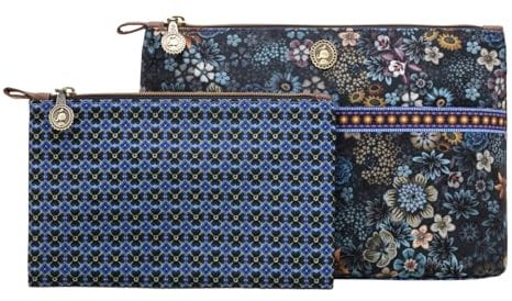 Cosmetic Bag Combi Tutti i Fiori Blue 26x18x7.5cm/22x13x1cm