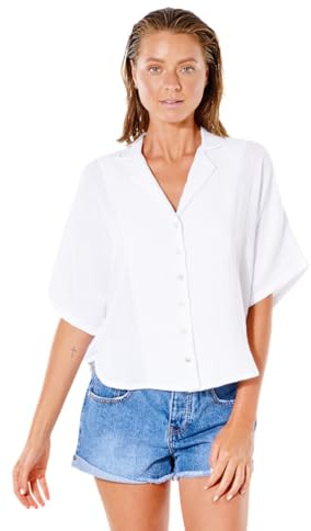 Rip Curl Damen Premium Surf Short Sleeve Button Up Shirt Hochwertiges Surf-Hemd, kurzärmelig, Knopfleiste (1er Pack)