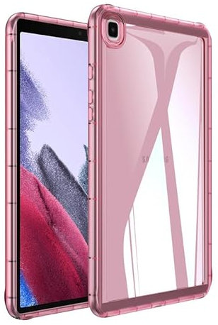 For Samsung Galaxy Tab A7 10.4-Inch (2020) Tablet Case, Soft Clear Transparent Case For SM-T500/T505/T507, Shock Absorption, Slim Fit Lightweight Bumper Case, Pink
