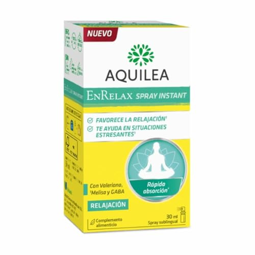 AQUILEA Enrelax Instant Spray | 30 ml Sublingual Spray | Entspannung bei Stresssituationen | Baldrian, Melisse und GABA | Schnelle Absorption