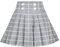 Mädchen Rock Grau Netz Überprüfen Plaid Gefaltet Schule Tennis Beiläufig Gr. 140-146,Grau kariert,140-146