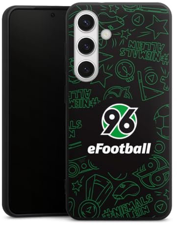 DeinDesign Premium Silikon Hülle kompatibel mit Samsung Galaxy S24 Handyhülle schwarz Case Hannover 96 Offizielles Lizenzprodukt Fanartikel