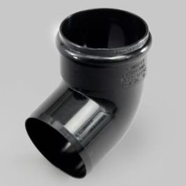 (Aliaxis ehemals Marley) Fallrohrbogen 68 mm, 67,5 Grad, A-RB252, Schwarz, Weiß, Grau oder Braun (schwarz)