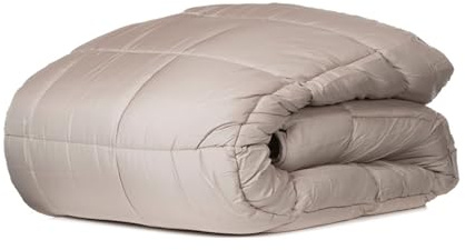 Zelesta Wonderbed Bettdecke 240x200 4 Jahreszeiten - Bettwäsche winterdecke und Sommer-Bettdecke warm Duvet - Waschbare bettdecke ohne Bezug - Anti-Allergene Steppdecke (Taupe)
