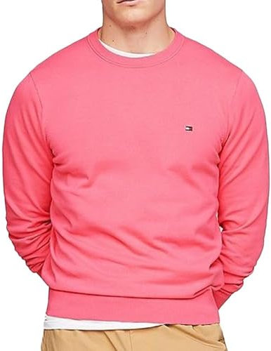 Tommy Hilfiger Pull Rose Homme 1985 Crew Neck Rose L