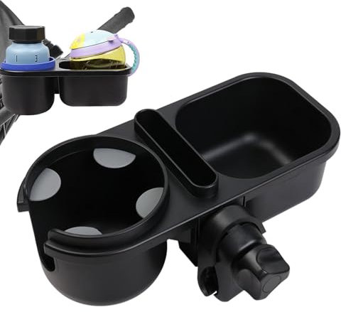 Porte-gobelet pour poussette – Porte-gobelet pour vélo, organisateur de gobelet amovible | Porte-gobelet compatible avec fauteuil roulant, avec déambulateur, chaise de transport et scooter, porte-gobe