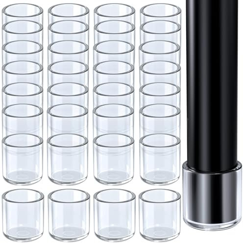 HNYYZL Lot de 32 embouts de protection pour pieds de chaise, 25 mm, en caoutchouc (transparent)