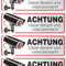 10x Brandengel® Achtung Dieser Bereich wird videoüberwacht Aufkleber - Schild Edelstahl Optik extra Starke Folie - Sticker (Achtung Dieser Bereich wird videoüberwacht) für den Briefkasten - 10St