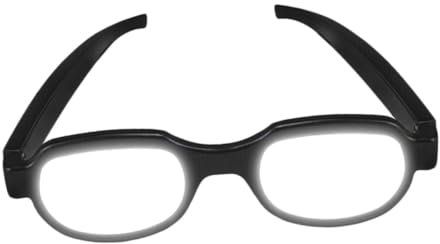 VALICLUD Led Leuchtbrille Usb Wiederaufladbar Schwarze Leicht Und Strapazierfähige Figurenbrille Cosplay Party Zubehör