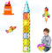 VEVOR Magnetic Tiles, 32 PCS Magnetic Building Blocks for Kids, Magnet Building Set with Storage Bag, STEM Sensory Educational Construction Stacking Toys Gift for Toddlers Boys and Girls 3+ Year Old