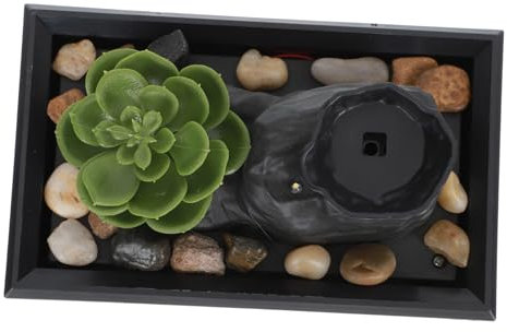 Cabilock Artificial Water Fountain Simulation Fountain Desktop Water Feature for Living Decor Battery Powered Craft Decor Housewarming Ornament