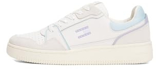 Tommy Jeans TJW Retro Basket Sneaker für Damen, Ecru/Slushy Ice, 37 EU
