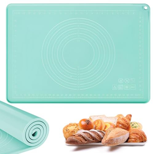 70x50 cm Tappetino per Impastare con Bordo Alto 5 mm, Tappetino in Silicone per Impastare, Tappeto Silicone Cucina per Impastare, per Pizza, Pasticcino, Biscotti