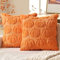 MIULEE 2er Set Kissenbezug Herbst Dekokissen Kissenhülle Sofakissen Wolle Kürbis Couchkissen Kuschelkissen für Halloween Thanksgiving Orange 45x45CM