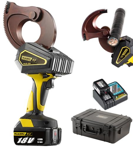 XNXYSMKJ Coupe-câble à cliquet, Coupe-câble hydraulique, Coupe-câble, Outil de Coupe de câble à Batterie