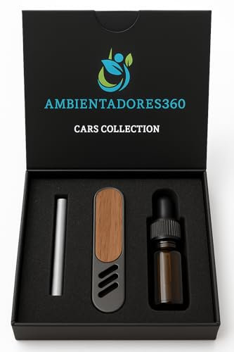 AutoFullCar – Ambientador Coche Recargable Hasta 6 Meses | Difusor Aireador para Automóvil con Clip para Rejilla del Aire | Diseño Elegante en Metal y Madera | Fácil Instalación y Duradero (FURIOUS)