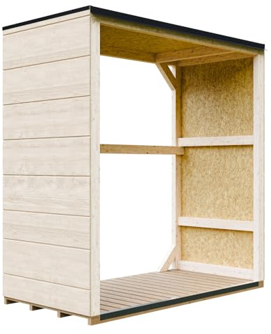 Holzschuppen für den Außenbereich 1,14 m² - 75 x 153 x H159 cm - Wetterfester Holzschuppen für den Garten - M980-1
