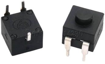 10 interruptores de botón de linterna 8008-213bs de 8 x 8 mm y 3 pines, interruptor de encendido y apagado.