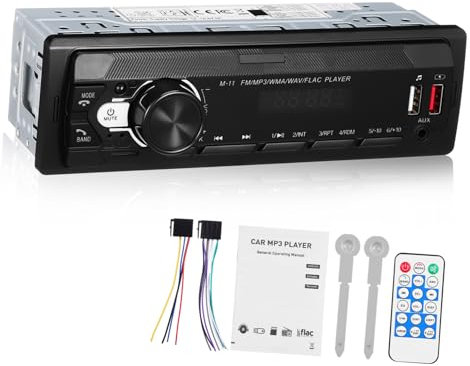 CHICAMPERA 12v Universal Car Radio Receiver Mp3 Player Usb Card Audio Receiver for Car Stereo System Remote Control Included Suitable for and Trucks