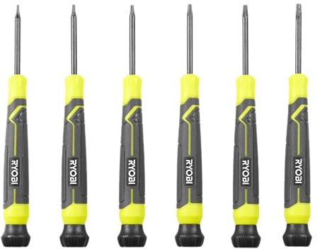 Ryobi RHSDSPCT6 Lot de 6 tournevis de précision magnétiques Torx