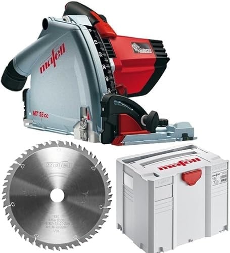 MAFELL MT 55 cc MidiMAX FanEdition dyksåg (CUprex 1400 watt högpresterande motor, 57 mm skärdjup, i T-Max bärväska med extra sågblad) 917609