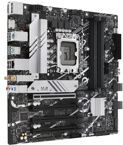 Carte Mere pc Carte Mère Fit for ASUS Prime B760M-A AX D4 Intel B760 LGA1700 DDR4 128 Go M.2 MATX Compatible I9-14900 I9-13900 I5-12600 I9-12900