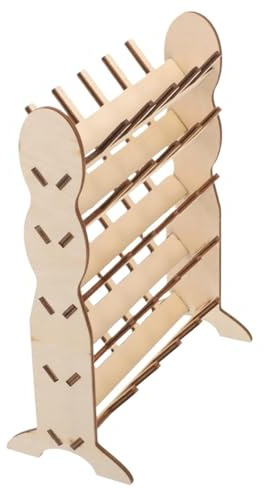 NFEKLFI wollabwickler 1pc Spule Stand Display Regale Regal Stickerei Garn Rack Organizer Abnehmbare Holz Halter