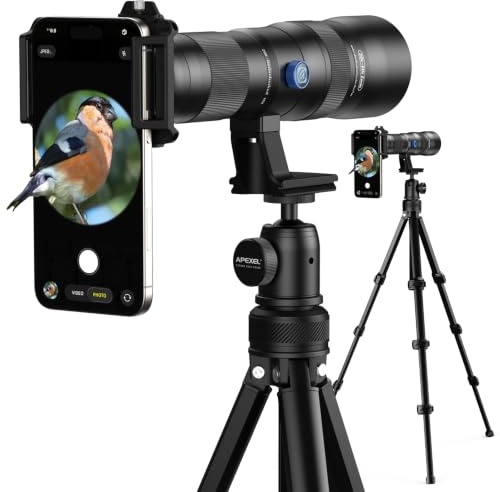 Evil Eye 20-60X Zoom Telephoto Lens for Smartphones, HD Telephoto Phone Lens with Tripod Mount & Universal Phone Clamp, Perfect for iPhone 16/15/14/13 Series, Samsung, Android Phone & Most Smartphones
