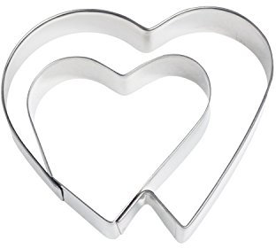 Westmark Ausstechformen Doppelherz, 6,5 cm, Edelstahl, Silber, 7,2 x 6,8 x 2,2 cm