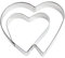 Westmark Ausstechformen Doppelherz, 6,5 cm, Edelstahl, Silber, 7,2 x 6,8 x 2,2 cm