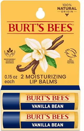 Burt's Bees Vanilla Bean Moisturizing Lip Balm, 2 x 0.15 oz
