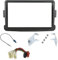 Sound Way Car Radio Mounting Kit, 2 DIN Faceplate Frame with Brackets, Antenna Adapter, ISO Connector Adapter Cable Compatible with Renault Dacia