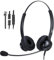 MKJ Callcenter-Telefon-Headset mit Mikrofon, Geräuschunterdrückung, schnurgebundenes RJ9-Telefon-Headset für Bürotelefon, kabelgebundenes Festnetz-Headset für Avaya 1408, Polycom Fanvil Aastra 6753i
