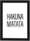 Deqosy Poster DIN A4 Hakuna Matata, gerahmt mit schwarzem Bilderrahmen, Geschenk, Geschenkidee, Geburtstagsgeschenk, Poster mit Rahmen, Kunstdruck, Typographie (Hakuna Matata)