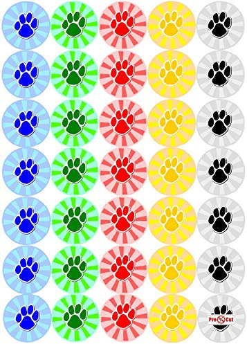 30 x Pre Cut Dog Paw Cake, Cupcake Toppers/Decorations Edible Wafer Paper