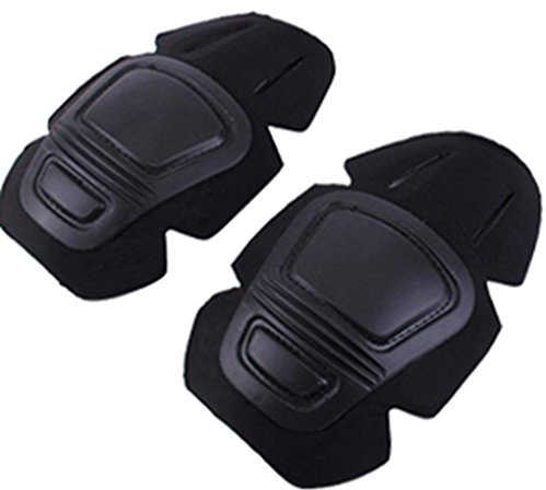 haoYK Set di ginocchiere tattiche protettive per gomiti, per combattimento tattico G2 G3, pantaloni per attività all'aperto (ginocchia BK-B)
