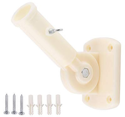 FTVOGUE 30 mm verstellbar Kunststoff Flagge Stange Wandmontage Verschiedenen Fahnenstange Halterung Windsack Boden mit Schrauben